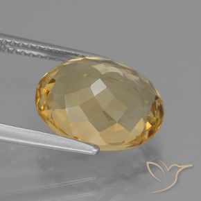 Citrino Arancio chiaro-Oro naturale da 5.04 ct, Ovale, VVS