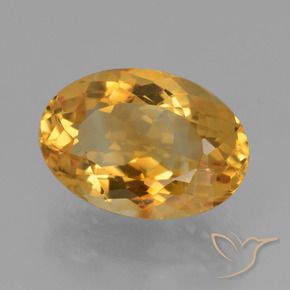 Citrino Arancio Dorato Profondo naturale da 5.78 ct, Ovale, VVS