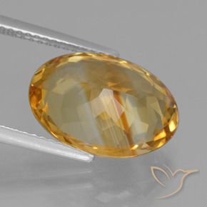 Citrino Arancio Dorato Profondo naturale da 5.78 ct, Ovale, VVS