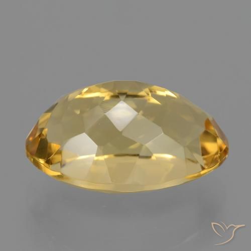 Citrino Dorato medio-scuro naturale da 5.70 ct, Ovale, VVS