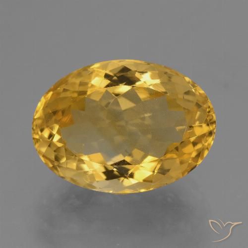 6.97ct Naturale Arancio Dorato Profondo Citrino, Ovale, VVS