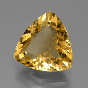 Citrino naturale oro da 5,96 ct, trillion, VS