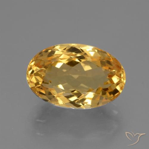4.73ct Naturale Dorato scuro Citrino, Ovale, VVS