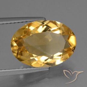 Citrino Arancio Dorato Profondo naturale da 4.76 ct, Ovale, VVS-VS
