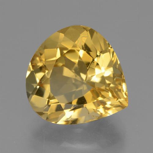 Citrino naturale dorato da 4,70 ct, taglio a pera, VVS