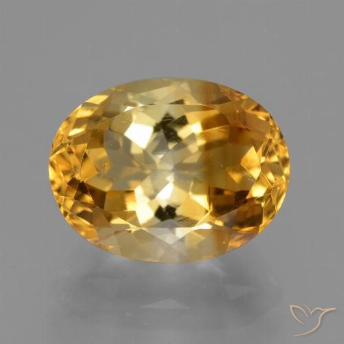 4.02ct Naturale Arancio-Oro Citrino, Ovale, VS