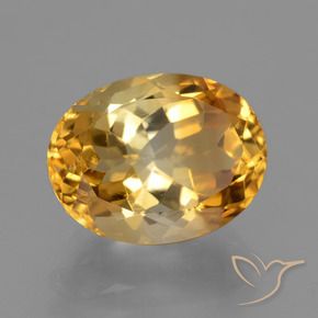 Citrino Arancio-Oro naturale da 4.02 ct, Ovale, VS