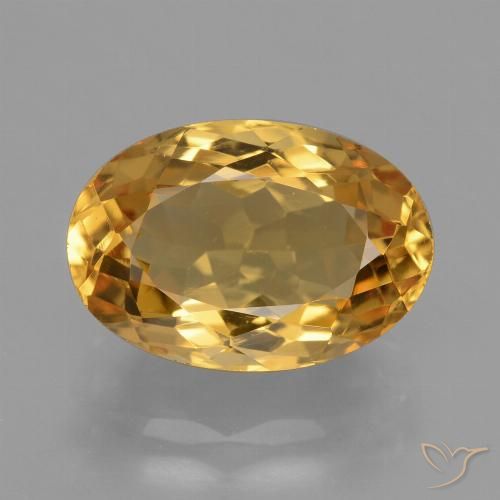 4.02ct Naturale Arancio Dorato Profondo Citrino, Ovale, VVS