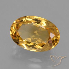 Citrino Arancio Dorato Profondo naturale da 4.02 ct, Ovale, VVS
