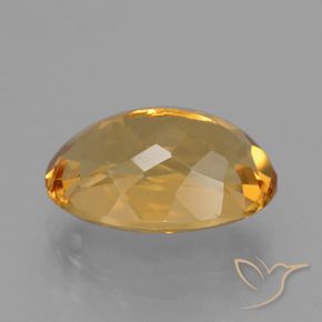 Citrino Arancio Dorato Profondo naturale da 4.02 ct, Ovale, VVS