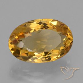 Citrino Dorato medio-scuro naturale da 4.78 ct, Ovale, VVS