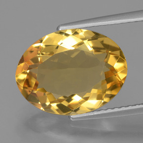 Citrino Arancio Dorato Profondo naturale da 4.88 ct, Taglio ovale, VVS