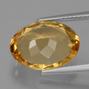 Citrino Arancio Dorato Profondo naturale da 4.88 ct, Taglio ovale, VVS