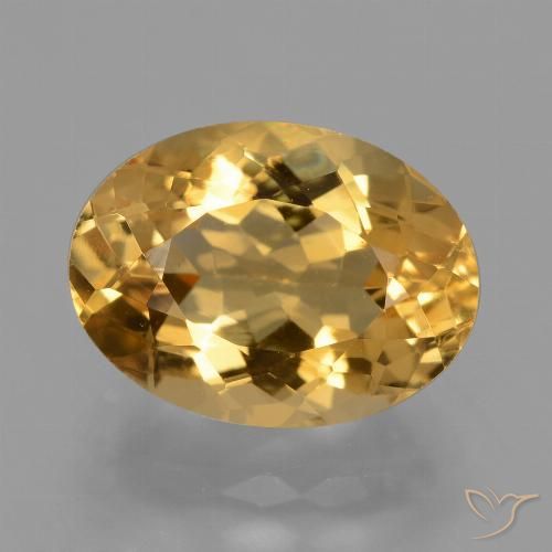 4.53ct Naturale Arancio Dorato Profondo Citrino, Ovale, VS