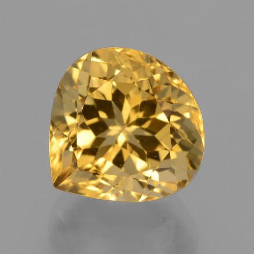 Citrino naturale dorato da 4,93 ct, taglio a pera, VVS