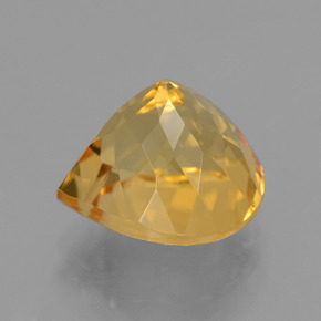 Citrino naturale dorato da 4,93 ct, taglio a pera, VVS