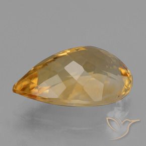 Citrino Arancio Dorato Profondo naturale da 4.62 ct, Forma a pera, VVS