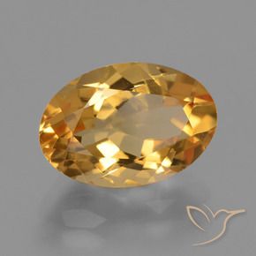 Citrino Arancio Dorato Profondo naturale da 3.53 ct, Ovale, VVS