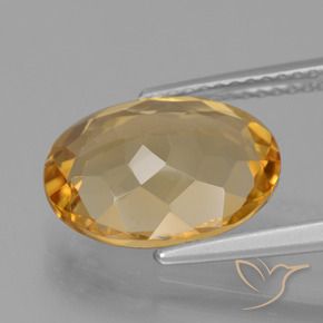 Citrino Arancio Dorato Profondo naturale da 3.76 ct, Ovale, VVS