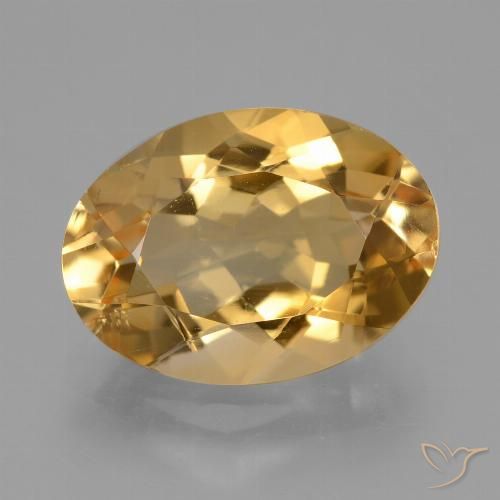 4.43ct Naturale Dorato medio-chiaro Citrino, Ovale, VVS-VS
