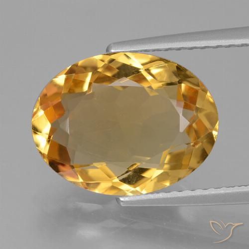 4.17ct Naturale Dorato chiaro Citrino, Ovale, VVS