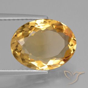 Citrino Dorato chiaro naturale da 4.17 ct, Ovale, VVS