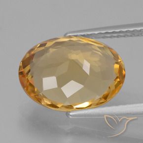 Citrino Dorato chiaro naturale da 4.17 ct, Ovale, VVS