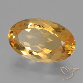 Citrino Arancio Dorato Profondo naturale da 4.43 ct, Ovale, VVS