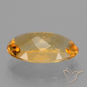 Citrino Arancio Dorato Profondo naturale da 4.43 ct, Ovale, VVS