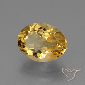 Citrino Arancio dorato naturale da 3.52 ct, Ovale, VS