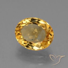 Citrino Dorato medio-scuro naturale da 3.97 ct, Ovale, VVS