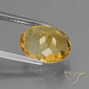 Citrino Dorato medio-scuro naturale da 3.97 ct, Ovale, VVS
