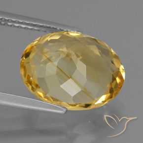 Citrino Dorato medio-scuro naturale da 5.02 ct, Ovale, VVS