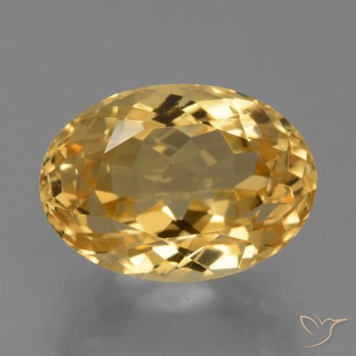 5.52ct Naturale Arancio Dorato Profondo Citrino, Ovale, VVS
