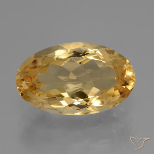 4.88ct Naturale Arancio Dorato Profondo Citrino, Ovale, VVS
