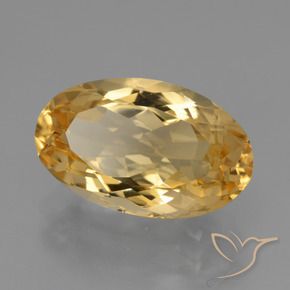 Citrino Arancio Dorato Profondo naturale da 4.88 ct, Ovale, VVS