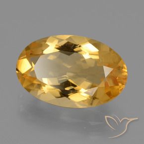 Citrino Dorato medio-scuro naturale da 5.12 ct, Ovale, VVS-VS