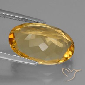 Citrino Dorato medio-scuro naturale da 5.12 ct, Ovale, VVS-VS
