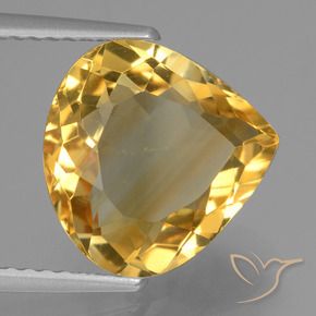 Citrino Arancio dorato naturale da 4.08 ct, Forma a pera, VVS