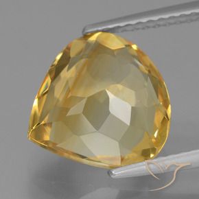 Citrino Arancio dorato naturale da 4.08 ct, Forma a pera, VVS