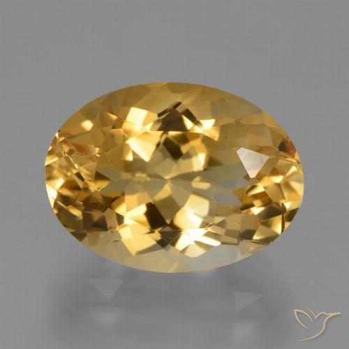 4.93ct Naturale Dorato medio-scuro Citrino, Ovale, VVS