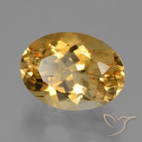 Citrino Dorato medio-scuro naturale da 4.93 ct, Ovale, VVS