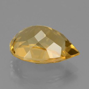 Citrino naturale dorato da 4,92 ct, taglio a pera, VVS