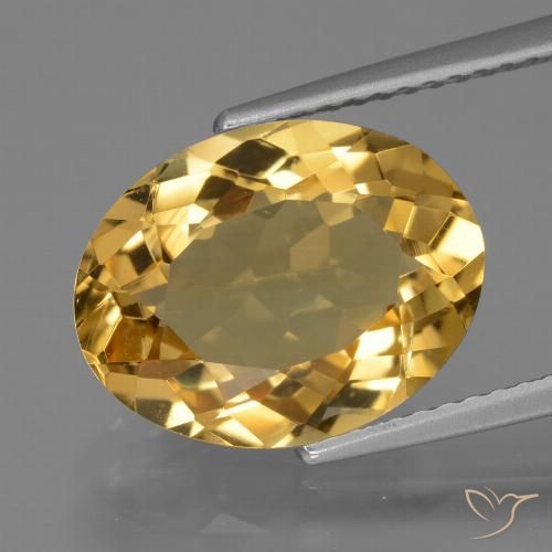 4.99ct Naturale Arancio dorato Citrino, Ovale, VVS