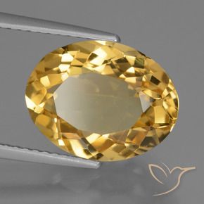 Citrino Arancio dorato naturale da 4.99 ct, Ovale, VVS