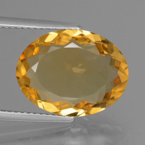 Citrino naturale dorato da 6,05 ct, taglio ovale, VVS