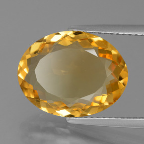 Citrino naturale dorato da 6,05 ct, taglio ovale, VVS