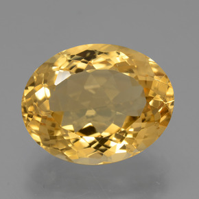 Citrino naturale giallo da 7,80 ct, taglio ovale, VVS