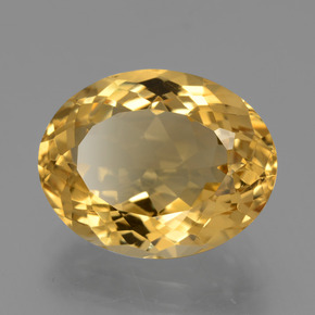 Citrino naturale giallo da 7,80 ct, taglio ovale, VVS