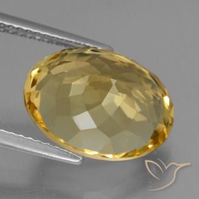 Citrino Dorato medio-scuro naturale da 7.08 ct, Ovale, VVS